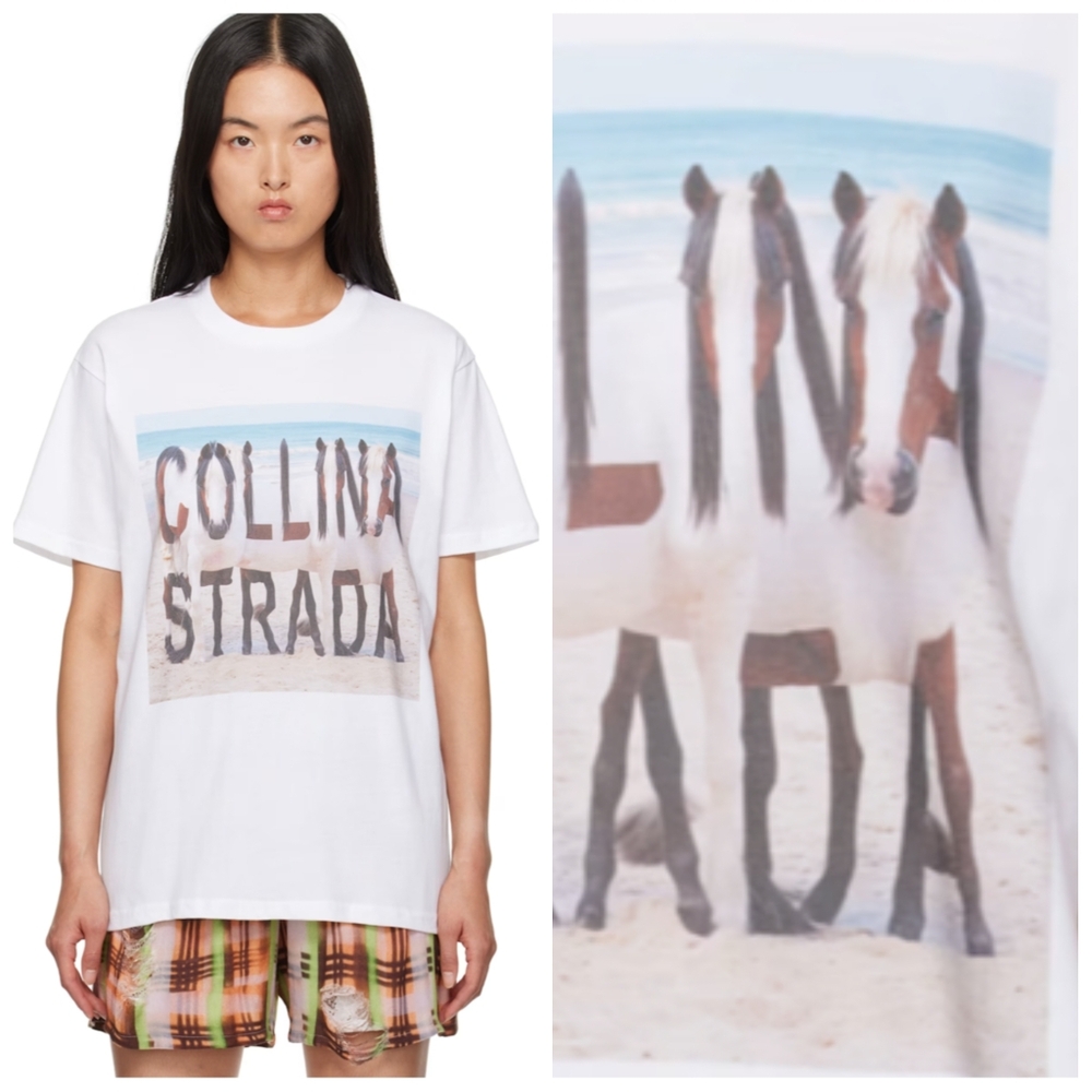 Collina Strada Horse beach graphic tee Medium